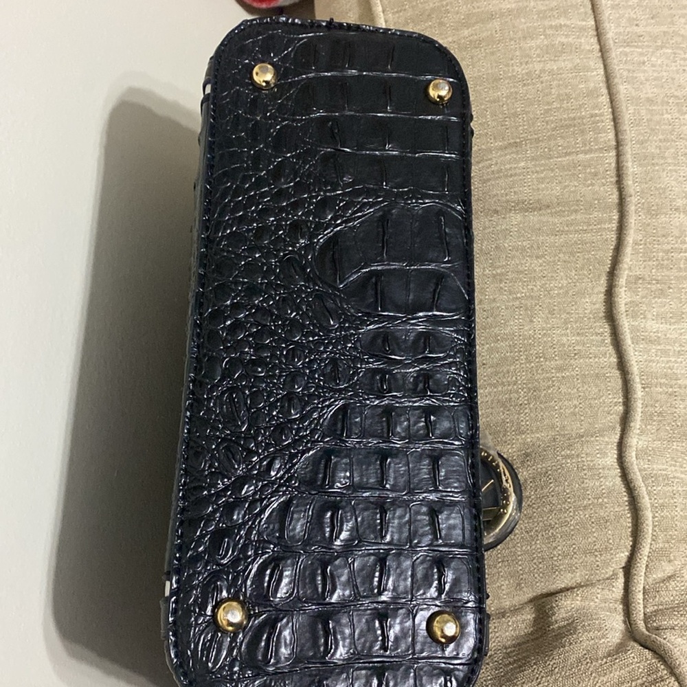 MIA Black and Gray Croc-Embossed Shoulder Bag - Picture 9 of 9